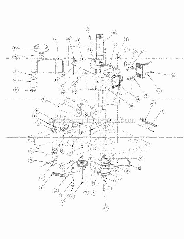 Honda Engine Assembly Diagram and Parts List for M54-HN 53CB5ETW750-24HP-OHV Cub Cadet Lawn Tractor